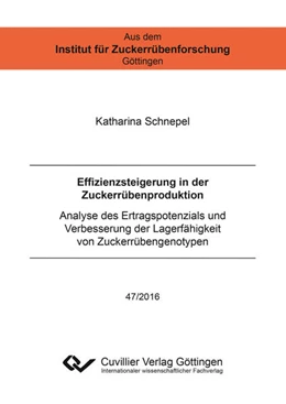 Abbildung von Effizienzsteigerung in der Zuckerrübenproduktion | 1. Auflage | 2016 | beck-shop.de