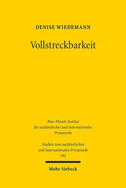 Abbildung von Wiedemann | Vollstreckbarkeit | 1. Auflage | 2017 | 392 | beck-shop.de
