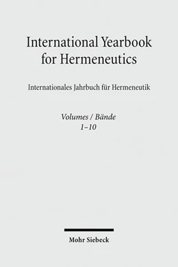 Abbildung von Figal | International Yearbook for Hermeneutics / Internationales Jahrbuch für Hermeneutik | 1. Auflage | 2017 | 1-10 | beck-shop.de
