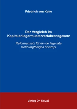 Abbildung von von Katte | Der Vergleich im Kapitalanlegemusterverfahrensgesetz | 1. Auflage | 2018 | 15 | beck-shop.de