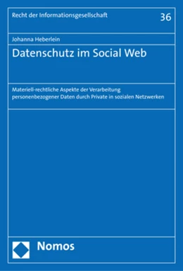 Abbildung von Heberlein | Datenschutz im Social Web | 1. Auflage | 2017 | 36 | beck-shop.de