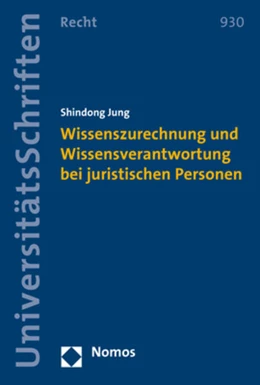 Abbildung von Jung | Wissenszurechnung und Wissensverantwortung bei juristischen Personen | 1. Auflage | 2017 | beck-shop.de