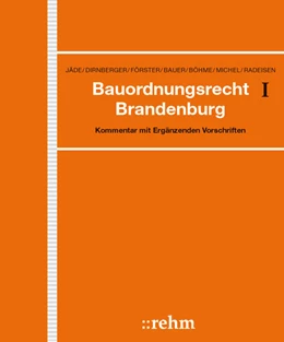 Abbildung von Jäde / Dirnberger | Bauordnungsrecht Brandenburg - ohne Aktualisierungsservice | 1. Auflage | 2024 | beck-shop.de