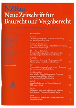 Abbildung von NZBau • Neue Zeitschrift für Baurecht und Vergaberecht | 19. Auflage | 2025 | beck-shop.de