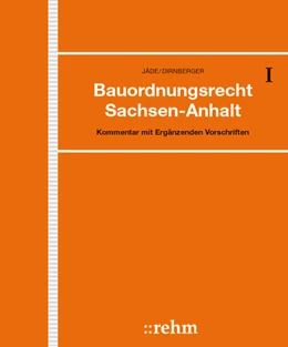 Abbildung von Jäde † / Dirnberger | Bauordnungsrecht Sachsen-Anhalt - ohne Aktualisierungsservice | 1. Auflage | 2024 | beck-shop.de