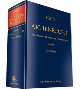 Abbildung von Happ (Hrsg.) | Aktienrecht Band I | 5. Auflage | 2019 | beck-shop.de