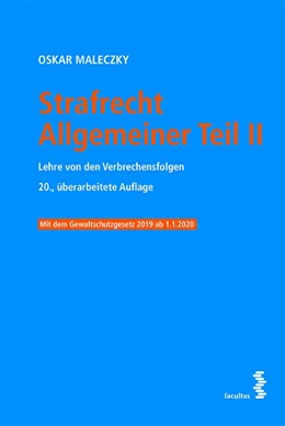 Abbildung von Maleczky | Strafrecht Allgemeiner Teil II | 20. Auflage | 2019 | beck-shop.de
