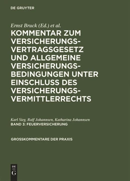 Abbildung von Sieg / Johannsen | Feuerversicherung | 8. Auflage | 2002 | beck-shop.de