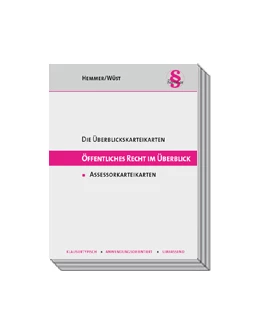 Abbildung von Hemmer / Wüst | Assessor Karteikarten Öffentliches Recht im Überblick | 6. Auflage | 2018 | beck-shop.de