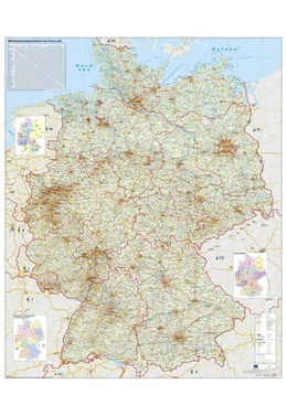 Abbildung von Stiefel | Verkehrswegekarte Deutschland. Wandkarte / Poster gerollt im Kunststoffrohr | 1. Auflage | 2018 | beck-shop.de