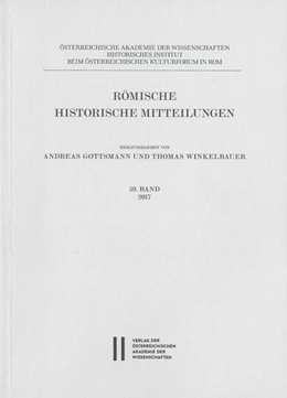 Abbildung von Gottsmann / Winkelbauer | Römische Historische Mitteilungen 59/2017 | 1. Auflage | 2018 | 59 | beck-shop.de