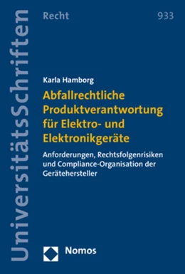 Abbildung von Hamborg | Abfallrechtliche Produktverantwortung für Elektro- und Elektronikgeräte | 1. Auflage | 2018 | 933 | beck-shop.de