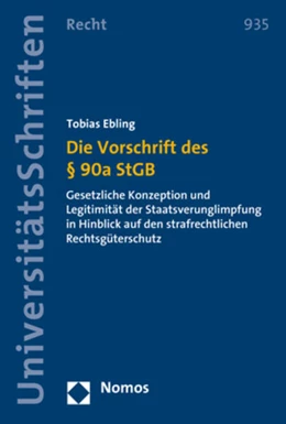 Abbildung von Ebling | Die Vorschrift des § 90a StGB | 1. Auflage | 2018 | beck-shop.de