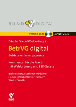 Abbildung von Däubler / Klebe | BetrVG digital Vers. 15.0 - Einzelbezug | 15. Auflage | 2019 | beck-shop.de