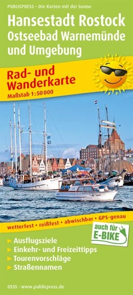 Abbildung von Hansestadt Rostock, Ostseebäder Kühlungsborn, Warnemünde, Graal-Müritz 1:50 000 | 5. Auflage | 2019 | beck-shop.de