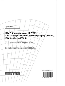Abbildung von IDW Prüfungsstandards. 66. Ergänzungslieferung | 1. Auflage | 2018 | beck-shop.de