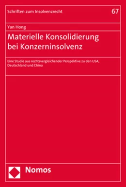 Abbildung von Hong | Materielle Konsolidierung bei Konzerninsolvenz | 1. Auflage | 2019 | 67 | beck-shop.de