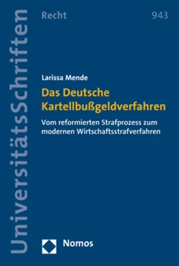 Abbildung von Mende | Das Deutsche Kartellbußgeldverfahren | 1. Auflage | 2018 | beck-shop.de