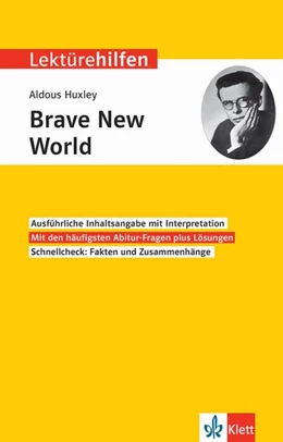 Abbildung von Lektürehilfen Aldous Huxley, 