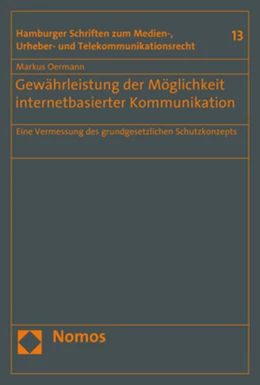 Abbildung von Oermann | Gewährleistung der Möglichkeit internetbasierter Kommunikation | 1. Auflage | 2018 | 13 | beck-shop.de