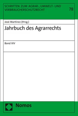 Abbildung von Martínez | Jahrbuch des Agrarrechts | 1. Auflage | 2018 | 78 | beck-shop.de