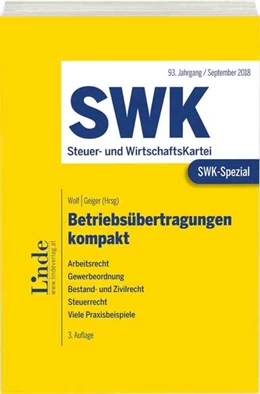 Abbildung von Rauch / Wolf | SWK-Spezial Betriebsübertragungen kompakt | 3. Auflage | 2018 | beck-shop.de
