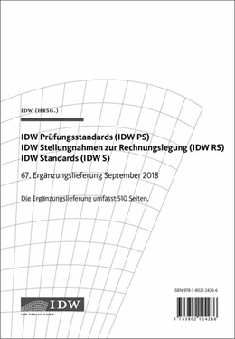 Abbildung von IDW Prüfungsstandards. 67. Ergänzungslieferung | 1. Auflage | 2018 | beck-shop.de
