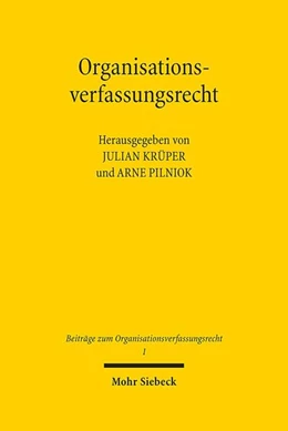 Abbildung von Krüper / Pilniok | Organisationsverfassungsrecht | 1. Auflage | 2019 | 1 | beck-shop.de