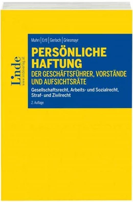 Abbildung von Ertl / Gerlach | Persönliche Haftung der Geschäftsführer, Vorstände und Aufsichtsräte | 2. Auflage | 2018 | beck-shop.de