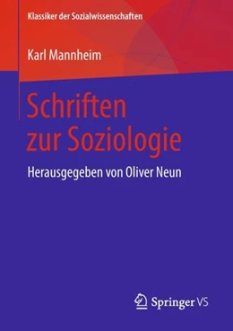 Abbildung von Mannheim / Neun | Schriften zur Soziologie | 1. Auflage | 2018 | beck-shop.de