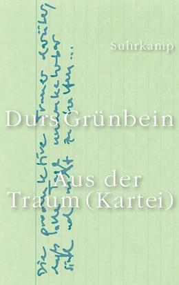 Abbildung von Grünbein | Aus der Traum (Kartei) | 1. Auflage | 2019 | beck-shop.de