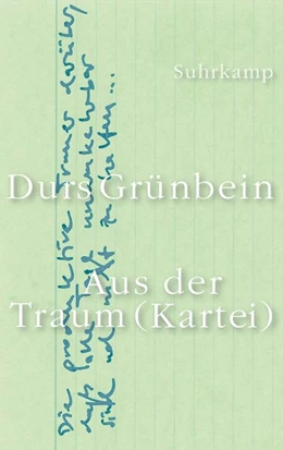 Abbildung von Grünbein | Aus der Traum (Kartei) | 1. Auflage | 2019 | beck-shop.de