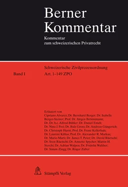 Abbildung von Cipriano / Berger-Steiner | Schweizerische Zivilprozessordnung (Art. 1-352) | 1. Auflage | 2012 | beck-shop.de