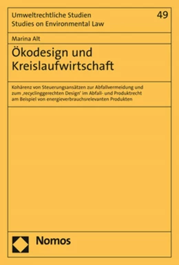Abbildung von Alt | Ökodesign und Kreislaufwirtschaft | 1. Auflage | 2018 | beck-shop.de