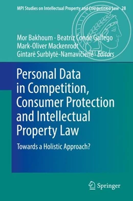 Abbildung von Bakhoum / Conde Gallego | Personal Data in Competition, Consumer Protection and Intellectual Property Law | 1. Auflage | 2018 | beck-shop.de