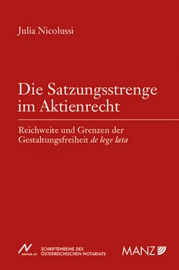 Abbildung von Nicolussi | Die Satzungsstrenge im Aktienrecht | 1. Auflage | 2018 | 63 | beck-shop.de