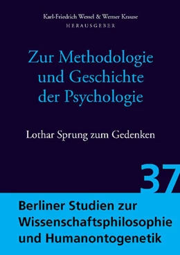 Abbildung von Wessel / Krause | Zur Methodologie und Geschichte der Psychologie | 1. Auflage | 2018 | 37 | beck-shop.de