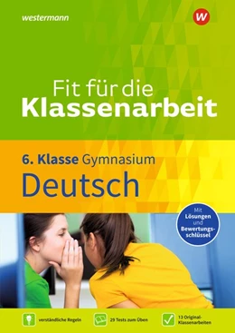 Abbildung von Zimmer | Fit für die Klassenarbeit - Gymnasium. Deutsch 6 | 1. Auflage | 2019 | beck-shop.de