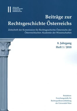 Abbildung von Neschwarara / Reiter-Zatloukal | Beiträge zur Rechtsgeschichte Österreichs 8. Jahrgang Band 2./2018 | 1. Auflage | 2018 | 8/2 | beck-shop.de