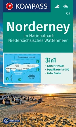 Abbildung von Kompass-Karten Gmbh | KOMPASS Wanderkarte 729 Norderney im Nationalpark Niedersächsisches Wattenmeer 1:17.500 | 1. Auflage | 2019 | beck-shop.de