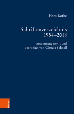 Abbildung von Thiergen | Schriftenverzeichnis Hans Rothe | 1. Auflage | 2019 | beck-shop.de