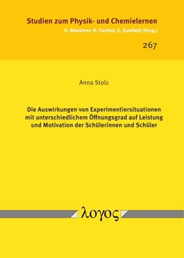Abbildung von Stolz | Die Auswirkungen von Experimentiersituationen mit unterschiedlichem Öffnungsgrad auf Leistung und Motivation der Schülerinnen und Schüler | 1. Auflage | 2018 | beck-shop.de
