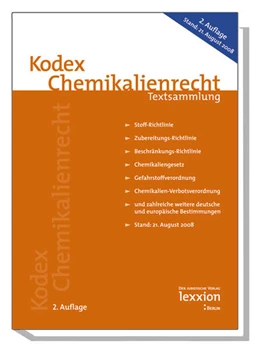 Abbildung von Kodex Chemikalienrecht | 2. Auflage | 2008 | beck-shop.de
