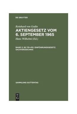 Abbildung von Wilhelmi / Godin | §§ 179–410. Einführungsgesetz. Sachverzeichnis | 3. Auflage | 1967 | 205 | beck-shop.de
