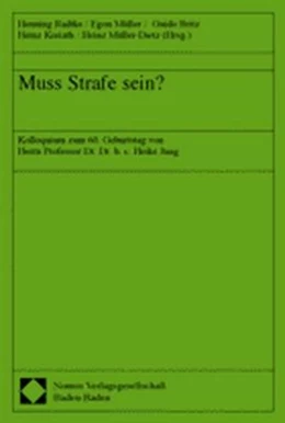 Abbildung von Radtke / Müller | Muss Strafe sein? | 1. Auflage | 2004 | beck-shop.de