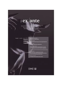 Abbildung von Bernet / Ehrenzeller | ex/ante 2/2018 Kapital | 1. Auflage | 2018 | beck-shop.de