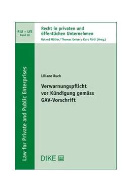 Abbildung von Ruch | Verwarnungspflicht vor Kündigung gemäss GAV-Vorschrift | 1. Auflage | 2019 | Band 28 | beck-shop.de