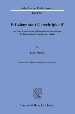 Abbildung von Mathis | Effizienz statt Gerechtigkeit? | 4. Auflage | 2019 | beck-shop.de