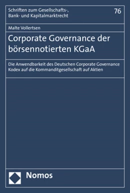Abbildung von Vollertsen | Corporate Governance der börsennotierten KGaA | 1. Auflage | 2019 | 76 | beck-shop.de