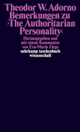 Abbildung von Adorno | Bemerkungen zu >The Authoritarian Personality< | 1. Auflage | 2019 | beck-shop.de